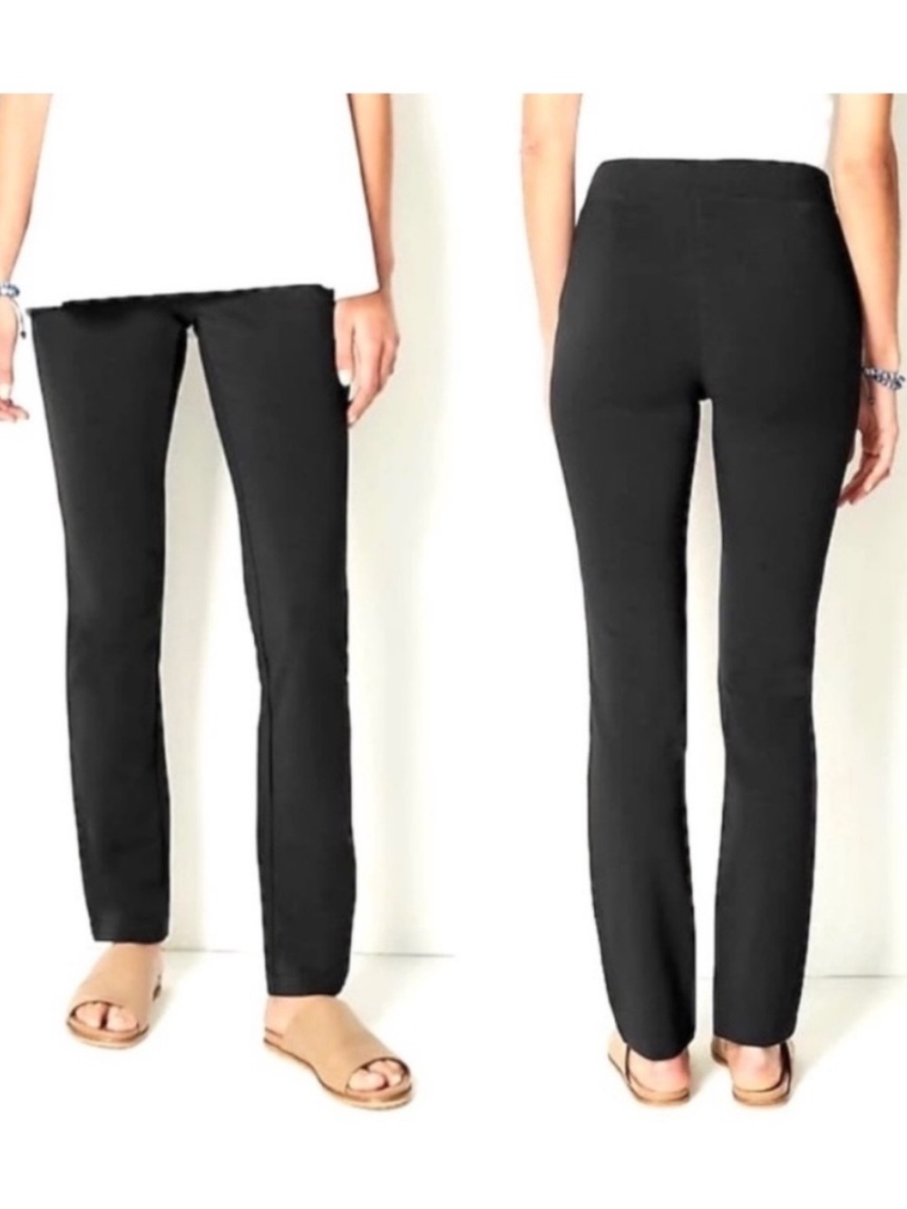 J. Jill Affinity Slim-Leg Pant Women’s Size M Tall Long Inseam French Terry Knit